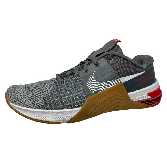 Nike Metcon 8 DO9328 005 Grey Red Weightlifting Training Shoes Men\'s Sz US 11 main image 8